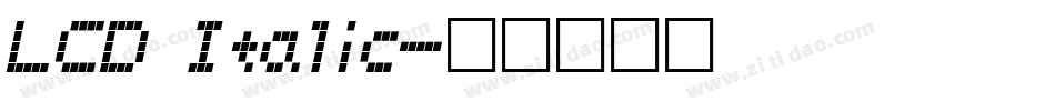 LCD Italic字体转换